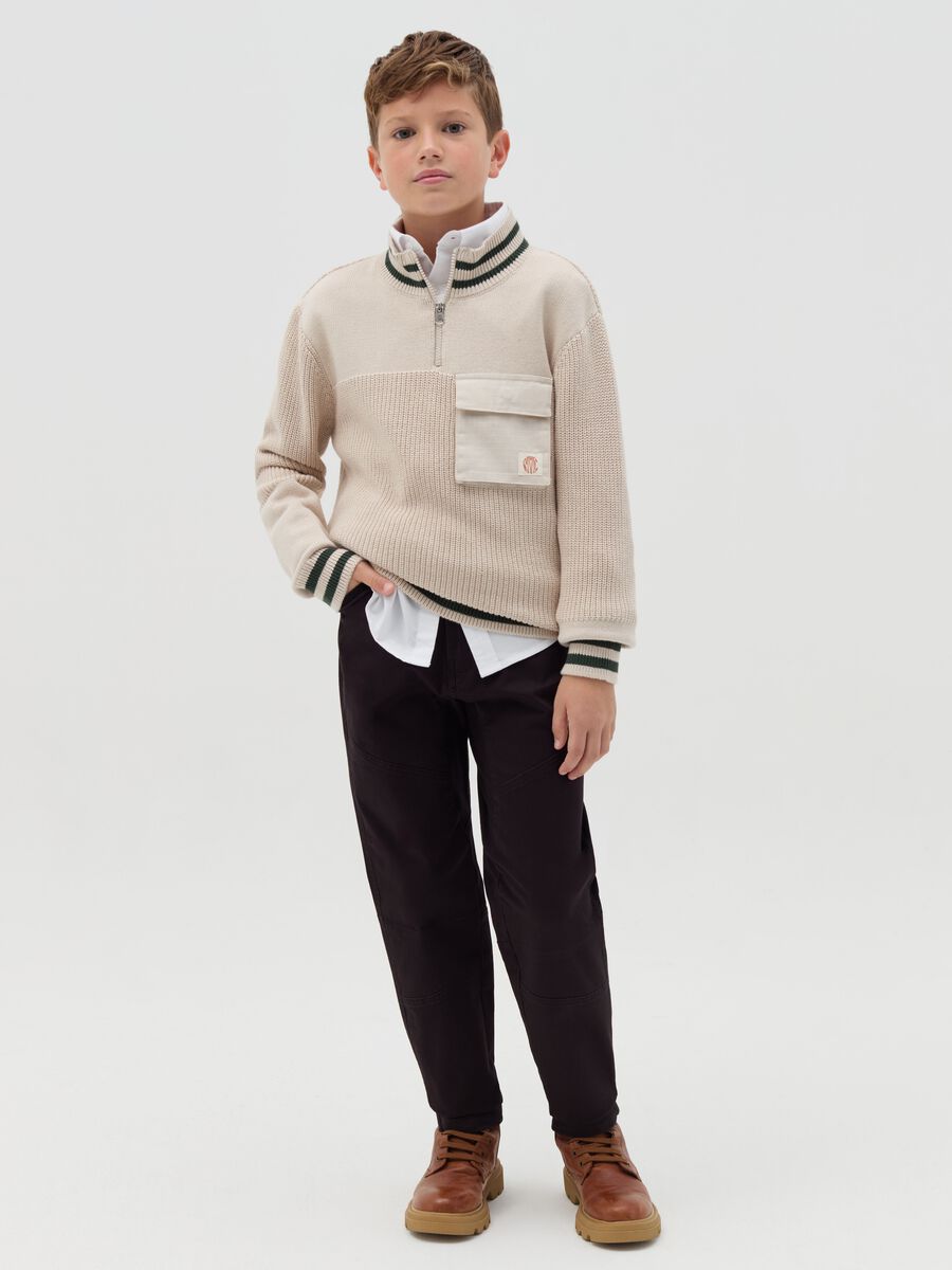 Regular-fit trousers in stretch twill_1