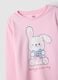 Pink pure cotton girl's pyjamas, regular fit with print_3