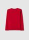 T-shirt in puro cotone rossa regular fit per ragazzi_4