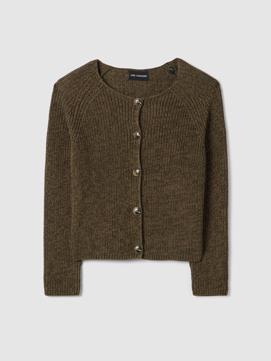 Brown pure cotton cardigan_4