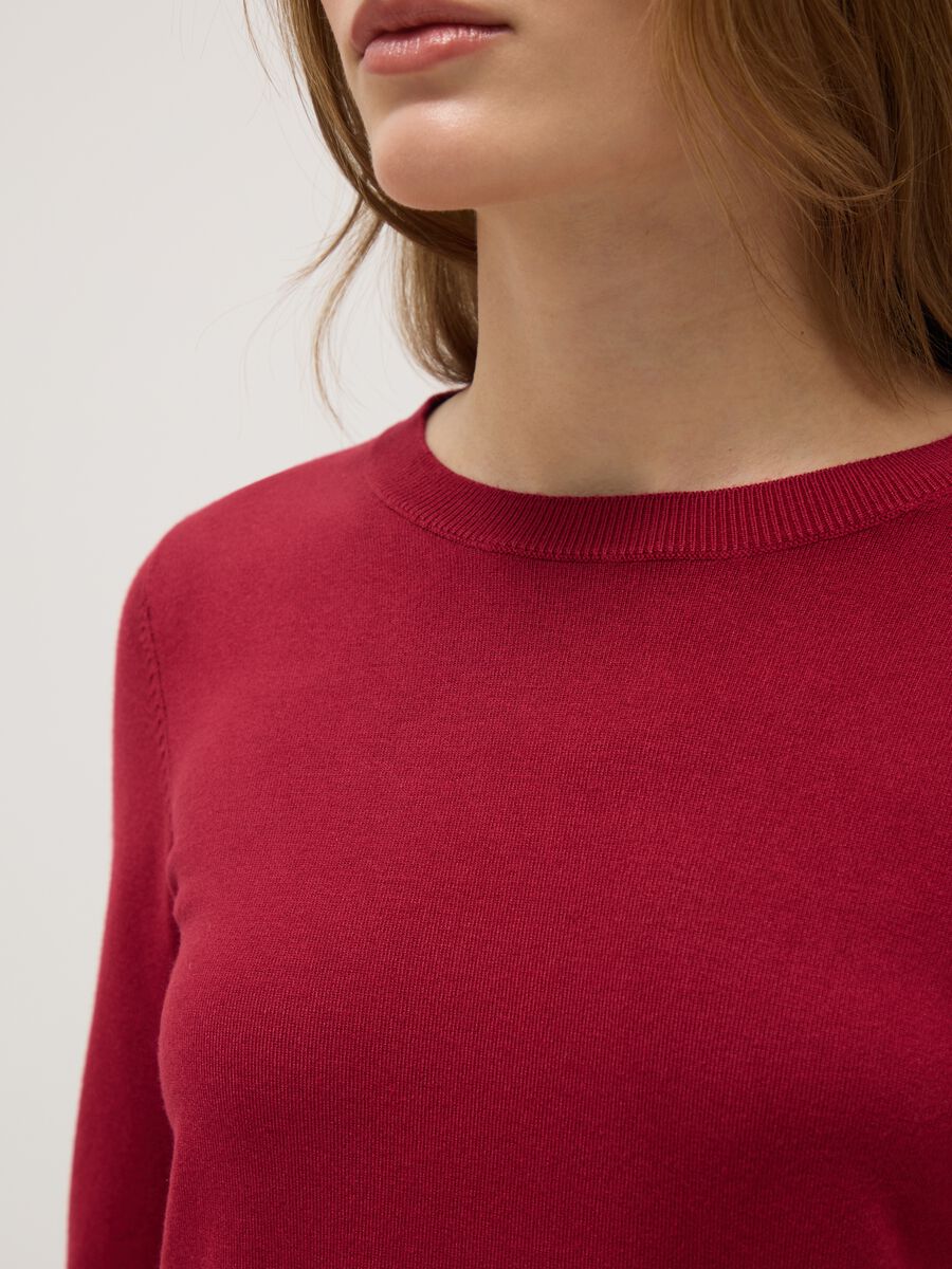 Red Crew-Neck Jumper Regular Fit_3