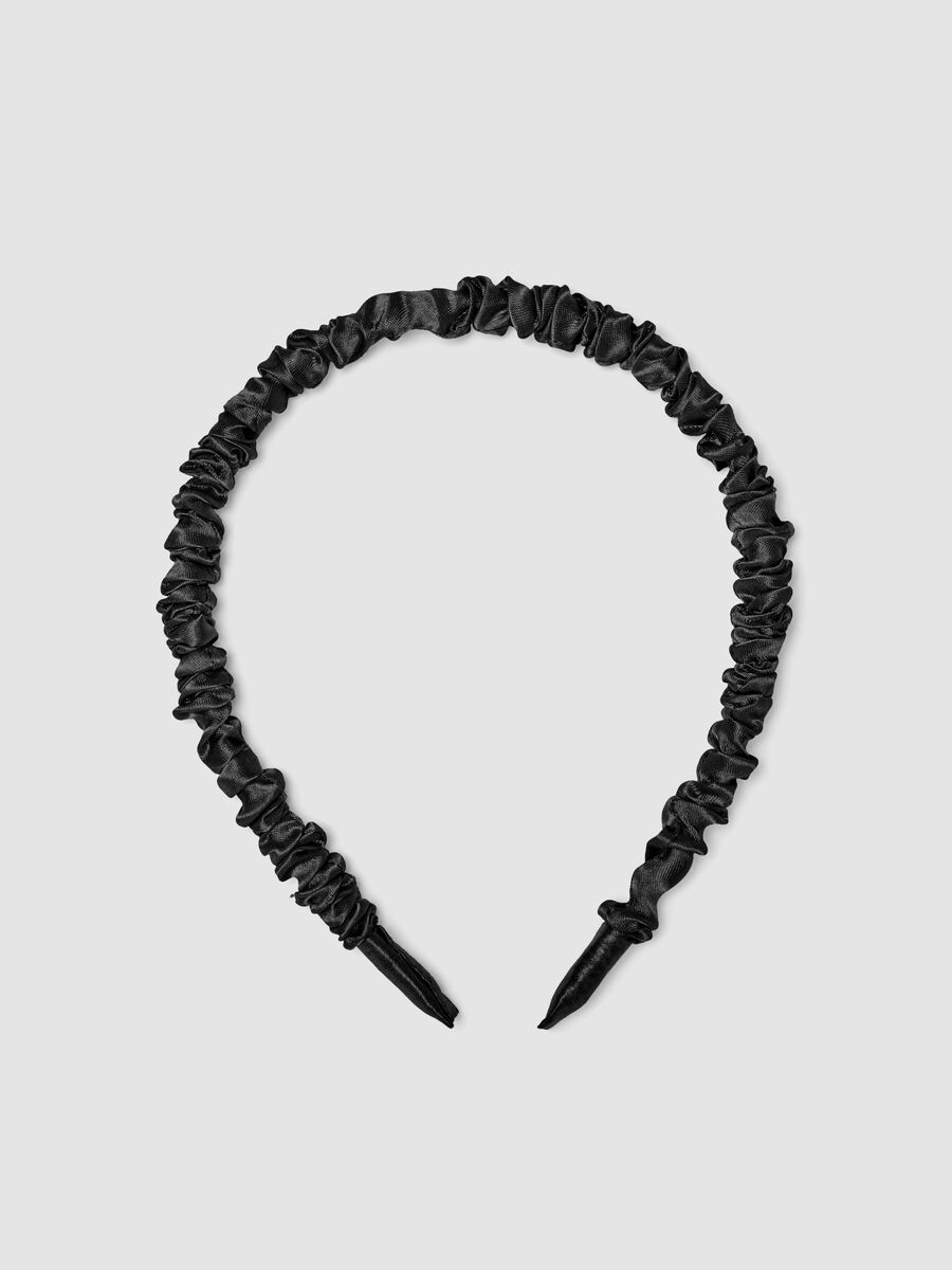 SINCERELY HAIR Black Satin Headband_0