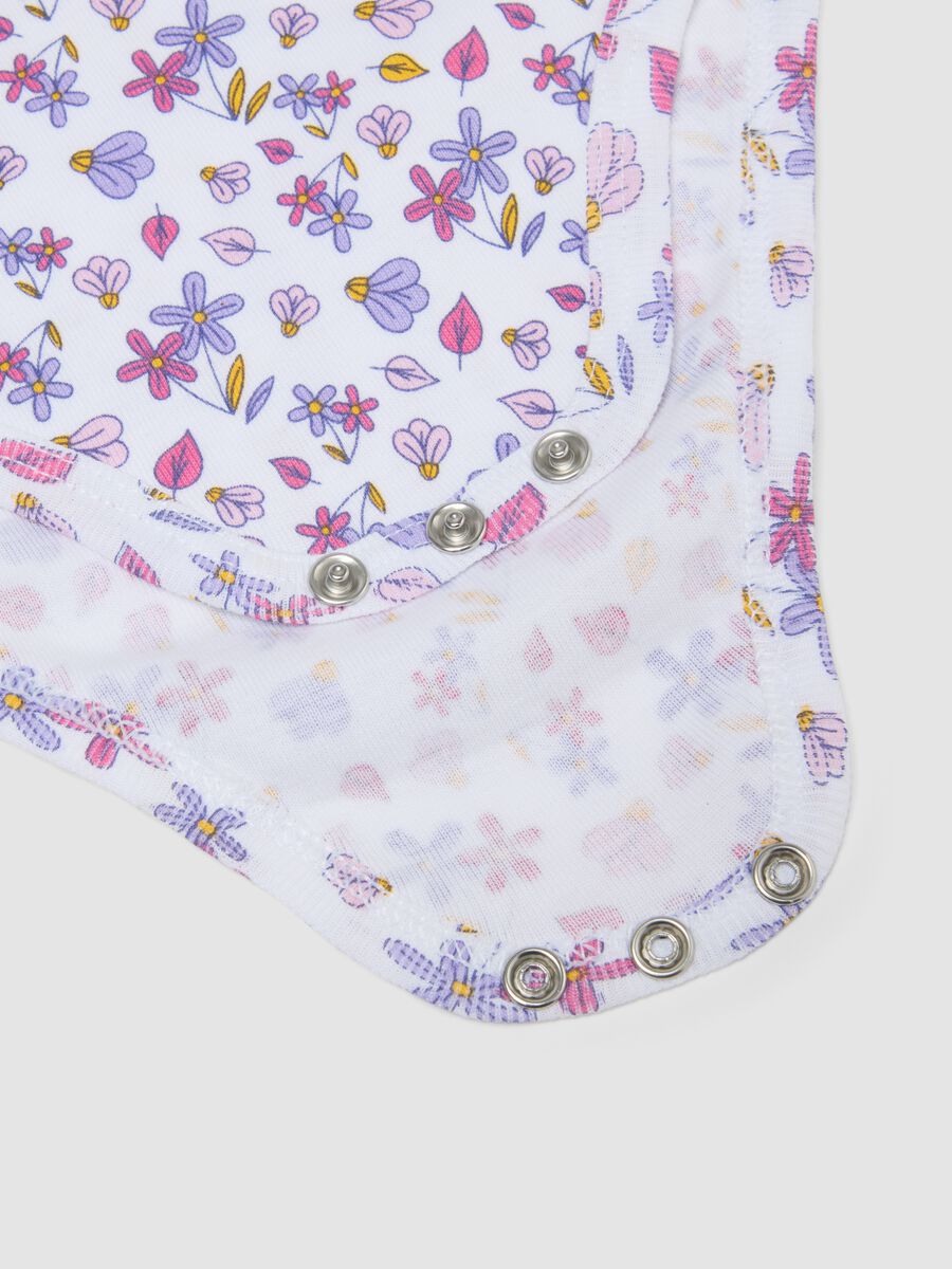 Tripack body senza maniche in puro cotone multicolor da neonata_2