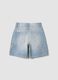 Sky-blue striped pure cotton Bermuda shorts_4