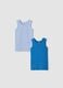 2-pack of blue organic cotton crew-neck vests_0