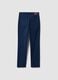 Blue regular-fit stretch cotton twill trousers_6
