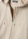 Beige cotton-blend sweatshirt with crew neck and hood_1