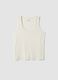 White stretch viscose tank top, regular fit_4
