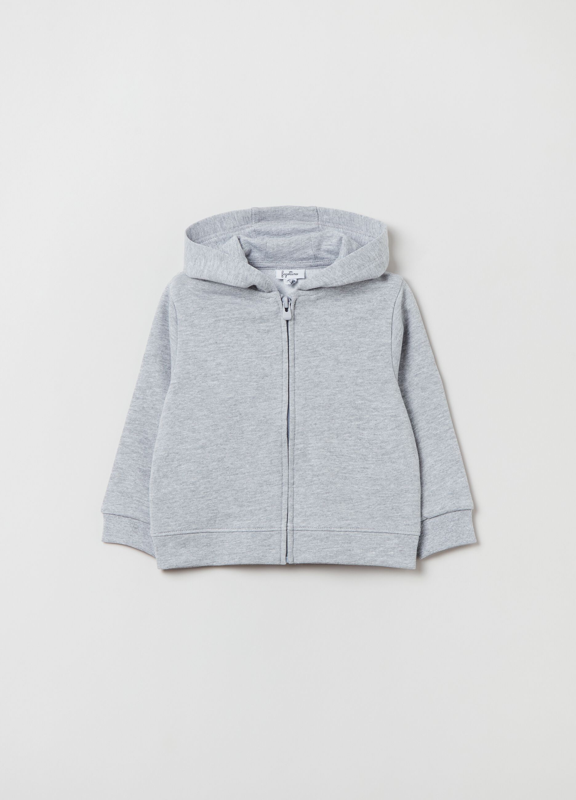 Full-zip in French Terry con cappuccio_1