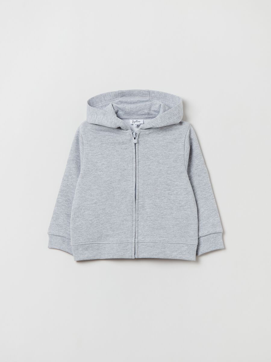 Full-zip in French Terry con cappuccio_1