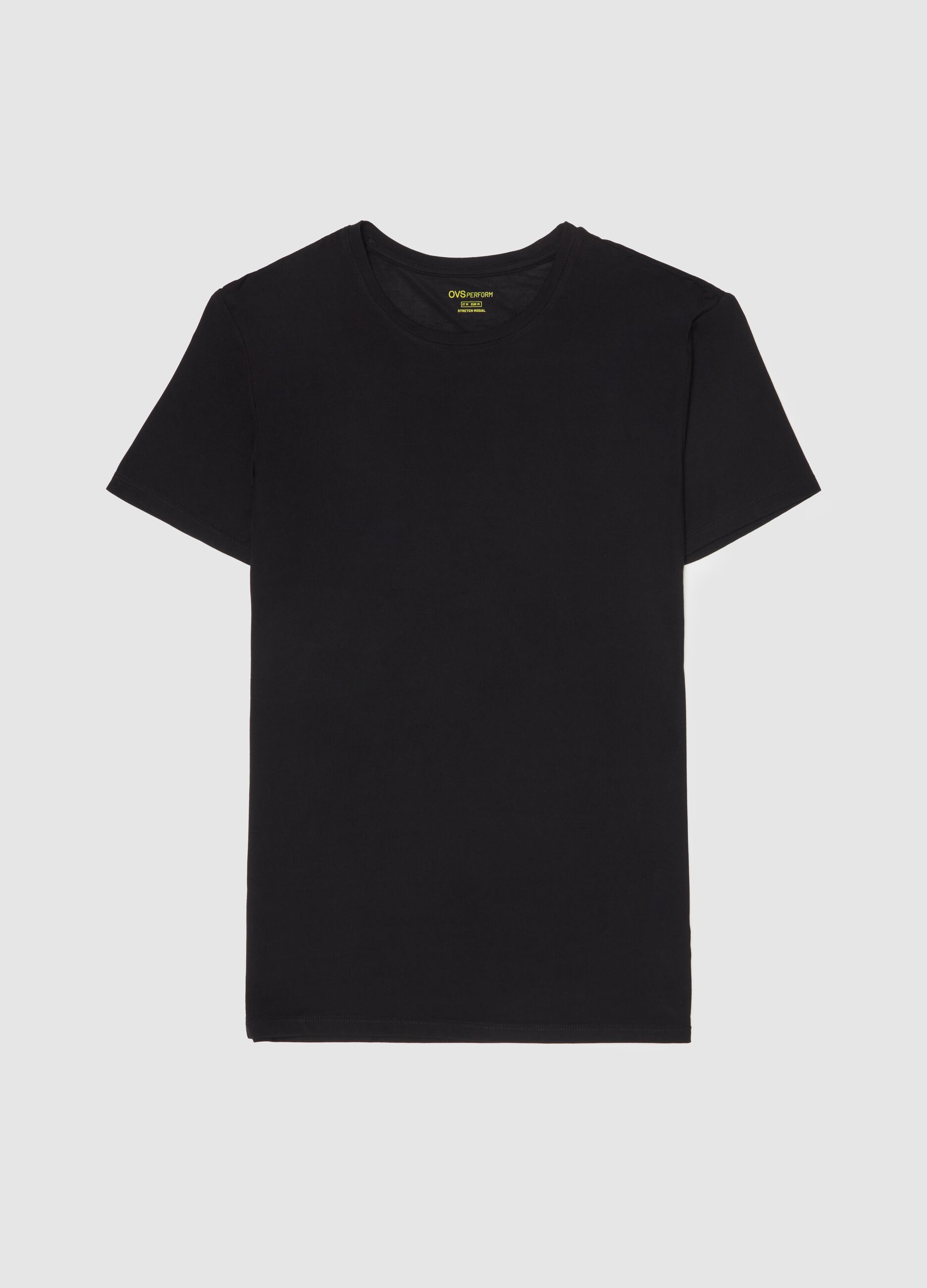 Stretch modal undershirt with round neck