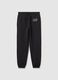 Cotton joggers with logo embroidery_1