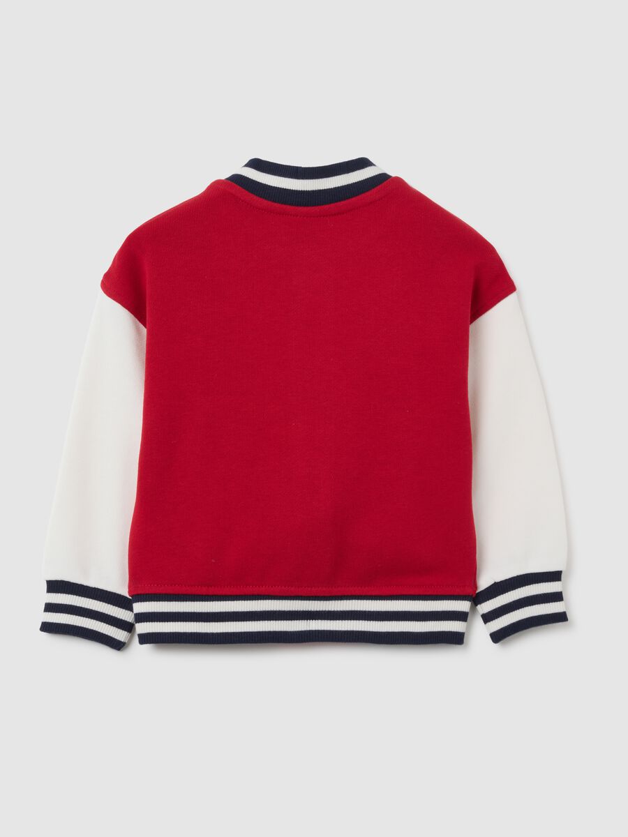 Girls' Multicolour Cotton Varsity Jacket - Regular Fit_1