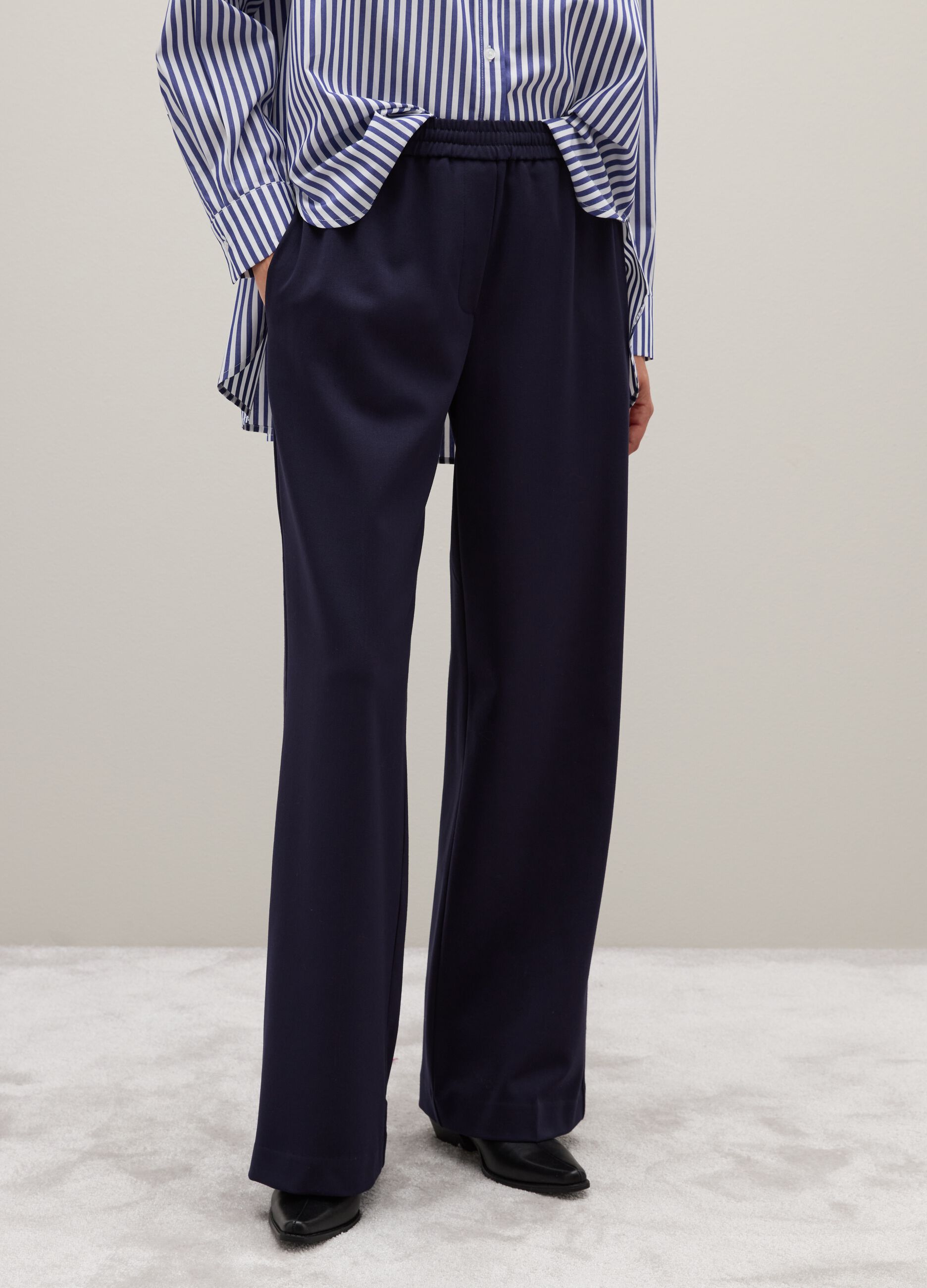 Blue Regular Fit Trousers