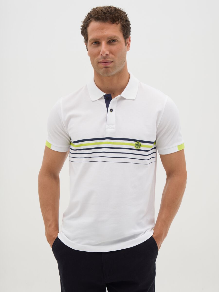 Polo da uomo in puro cotone multicolor_0
