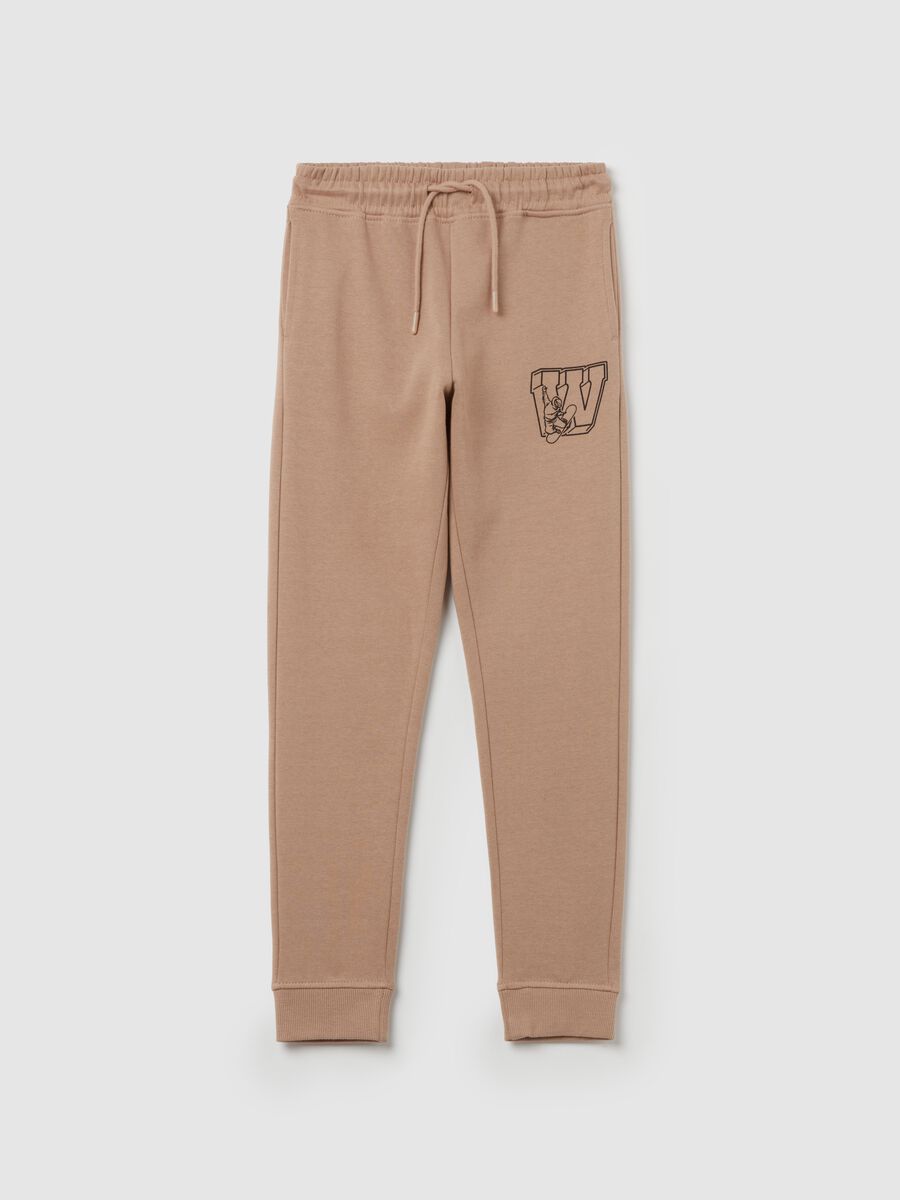 Joggers with snowboarder print_3