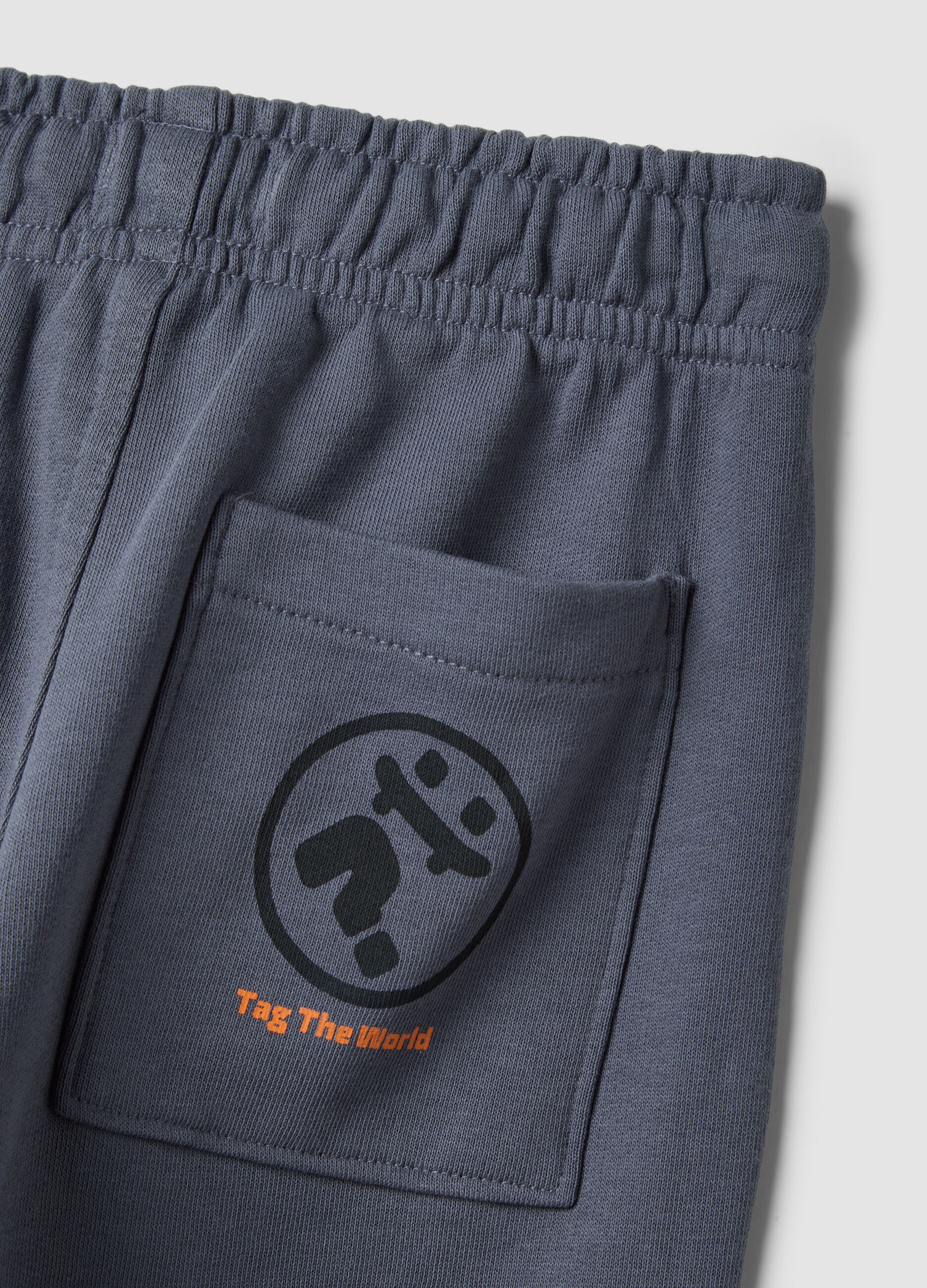 Dark grey kids&rsquo; pure cotton over-fit jogger trousers