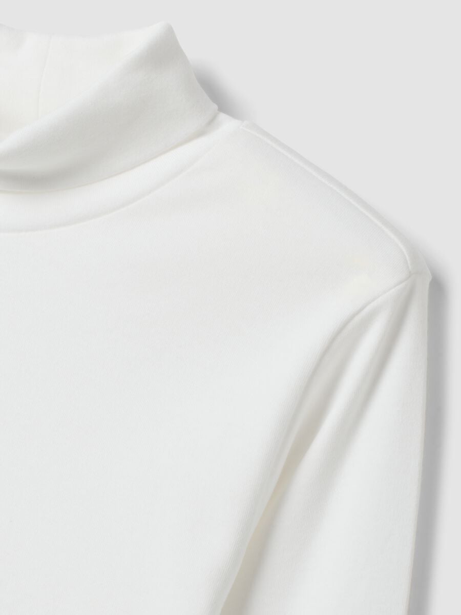 White long-sleeve organic cotton turtleneck T-shirt_2