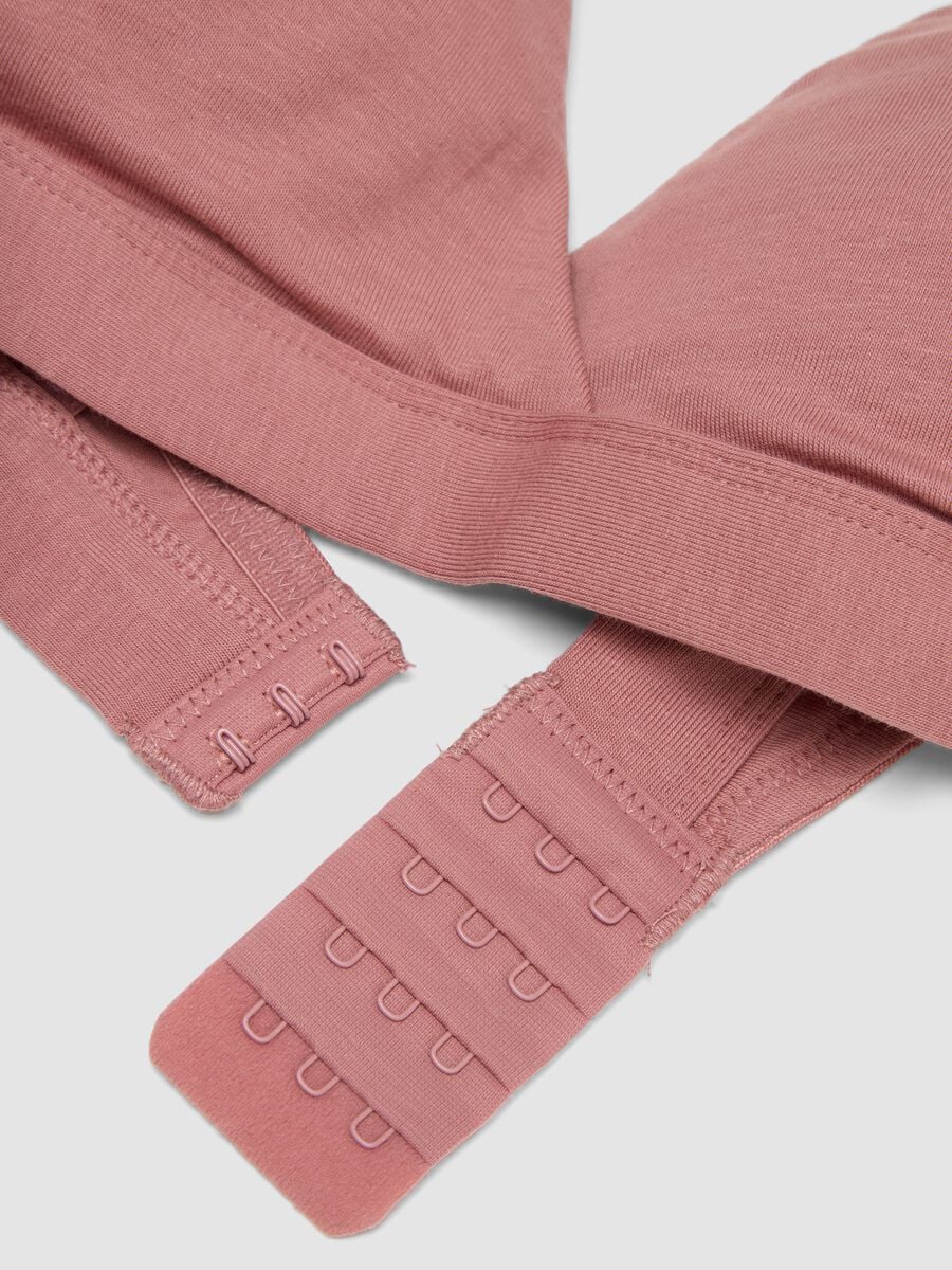 Reggiseno a triangolo rosa in cotone organico e viscosa elasticizzata_1