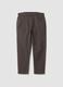 Brown carrot-fit stretch cotton twill trousers_0