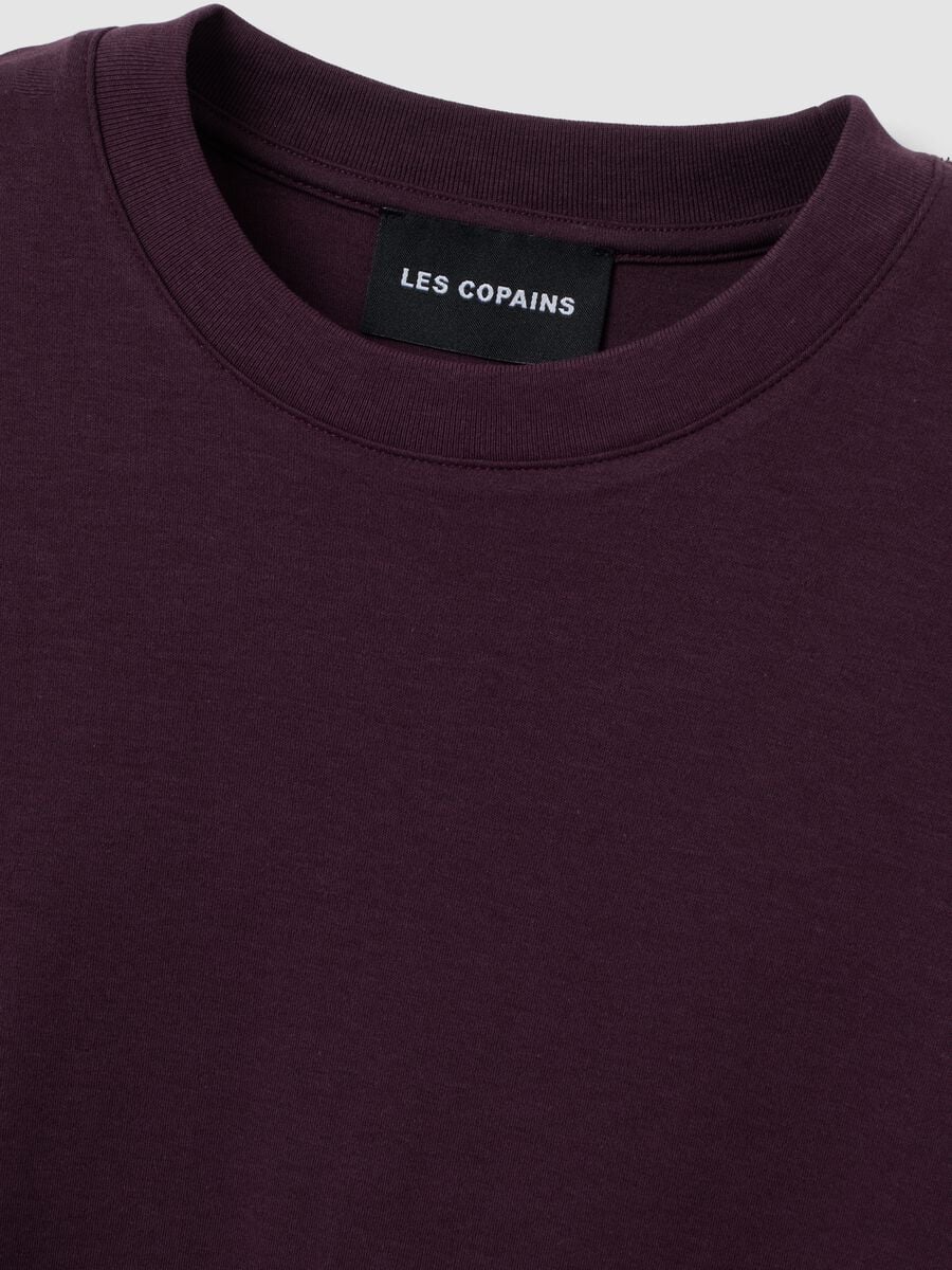 Purple boxy-fit T-shirt in a cotton-viscose blend_2