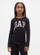 Black long-sleeve pure cotton T-shirt with GAP logo_0