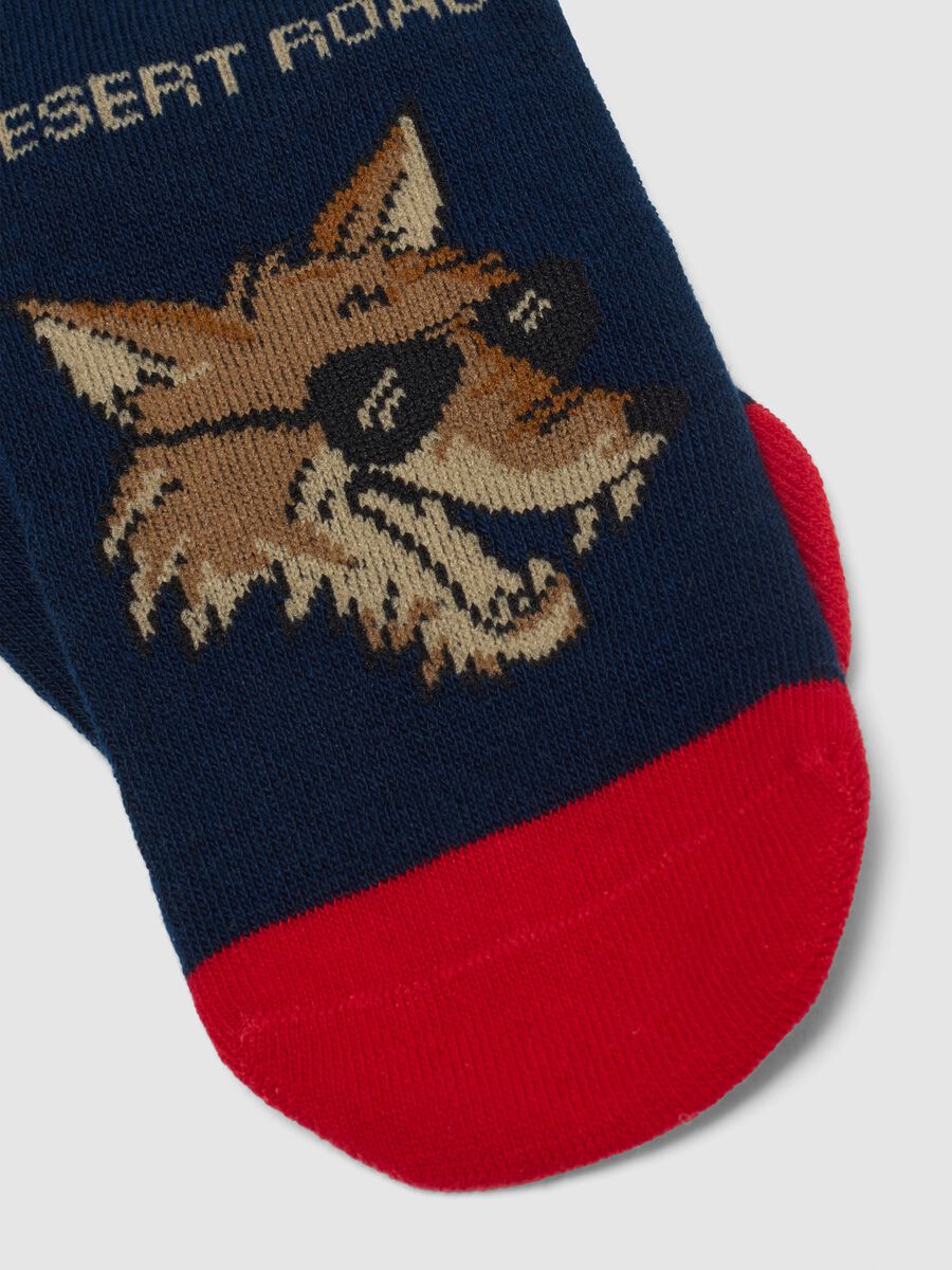 Tripack calze in misto cotone elasticizzato multicolor da bambino_1