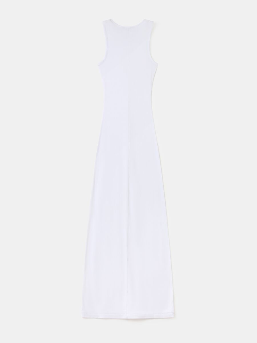 Long Shape Dress White_5