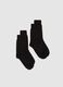 Pack of two black cotton blend socks_0