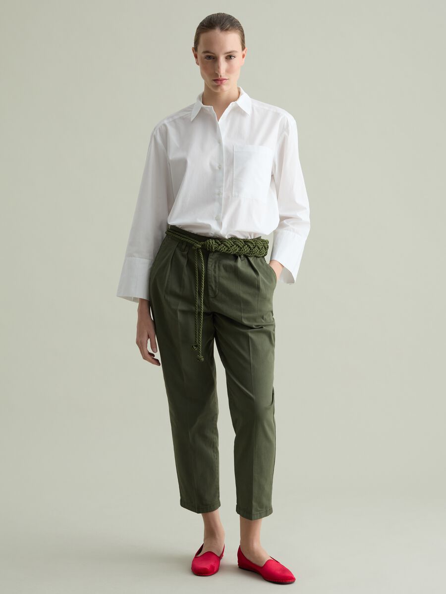 Cord belt with braiding_1