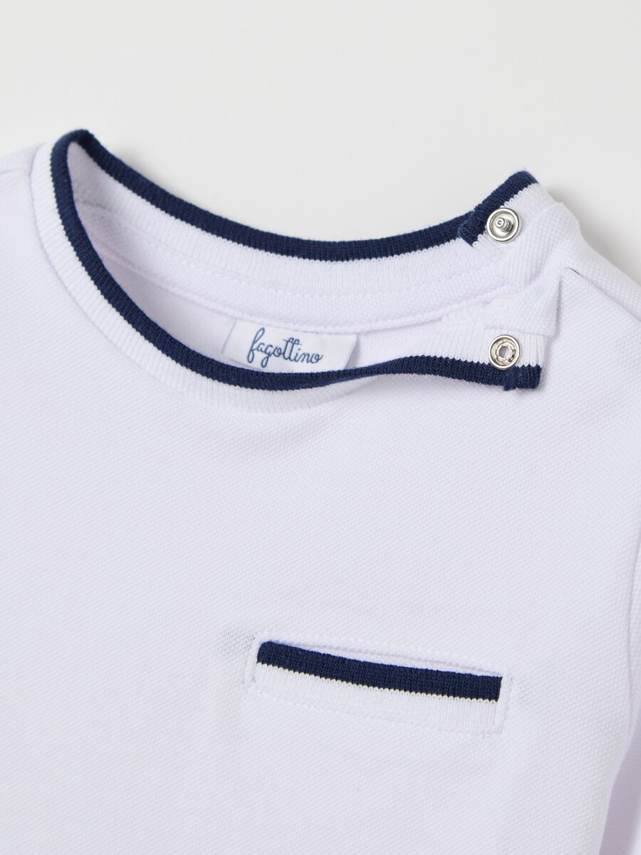 White organic cotton T-shirt with welt pocket_2