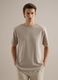 Beige Pure Cotton Crew Neck T-Shirt Regular Fit_2