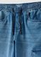 Jog denim azzurri in puro cotone con vita elasticizzata relaxed fit_2
