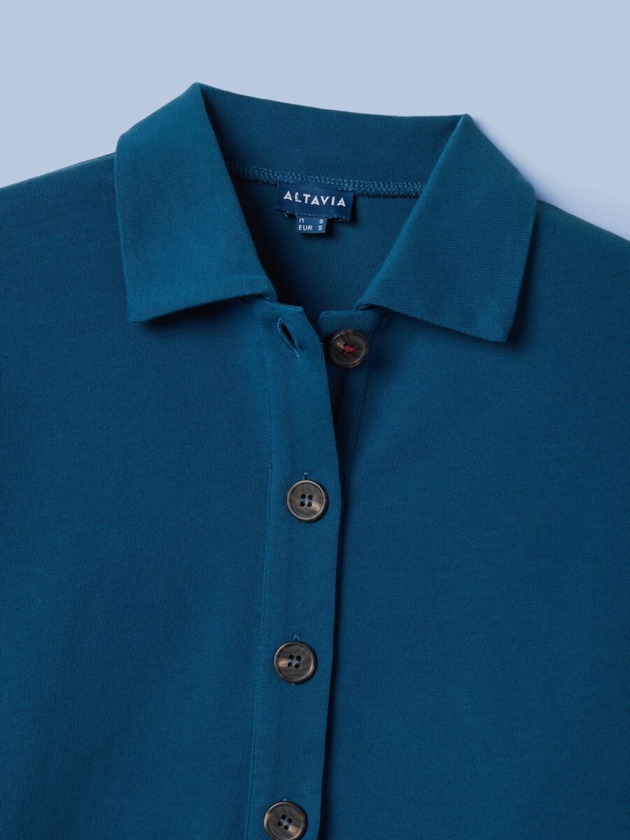 Polo a maniche lunghe ALTAVIA SAILING blu in puro cotone_6