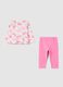 Stretch cotton jogging set with butterflies print_1