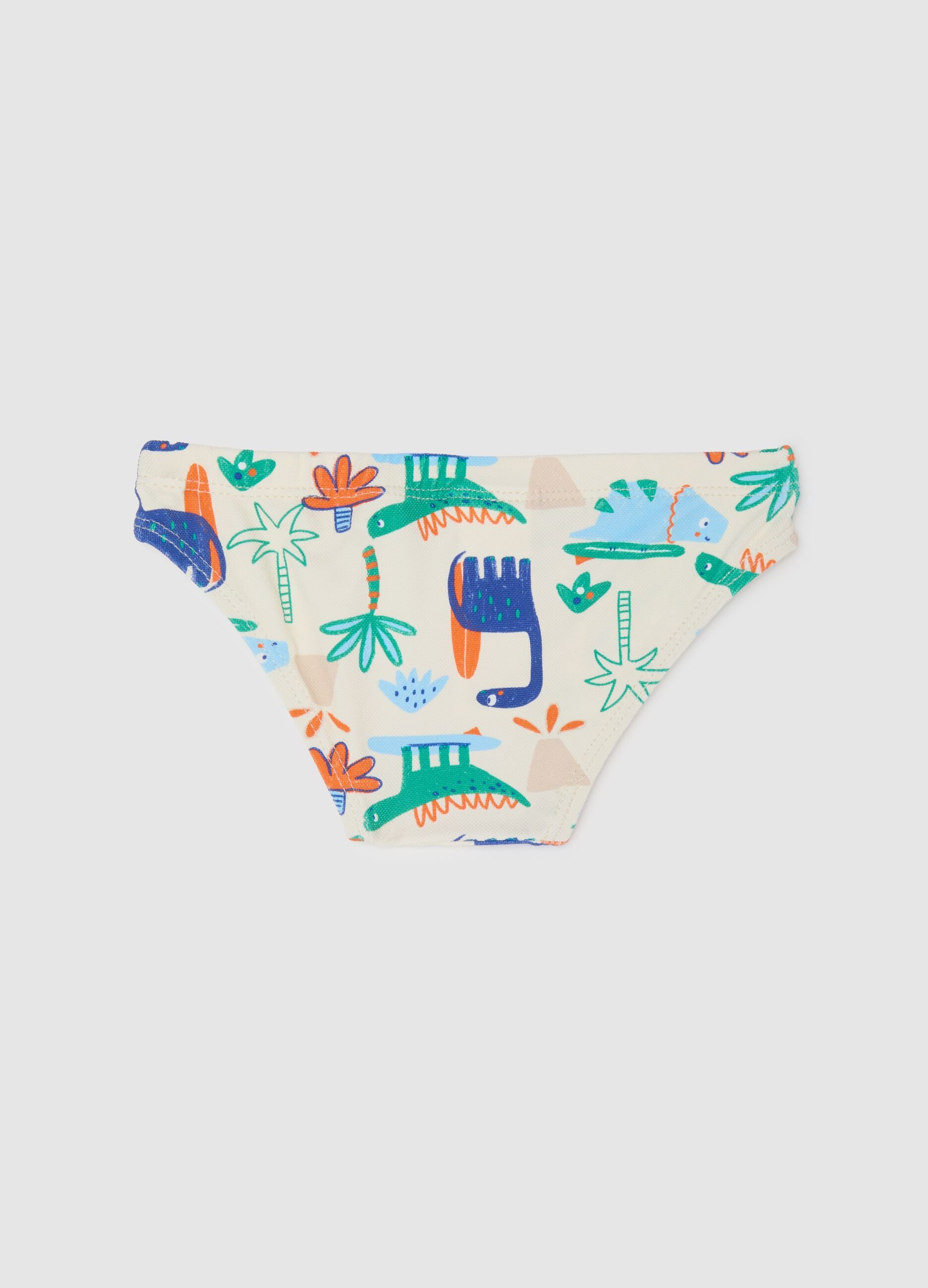 Baby boys’ swimsuit in multicoloured stretch fabric