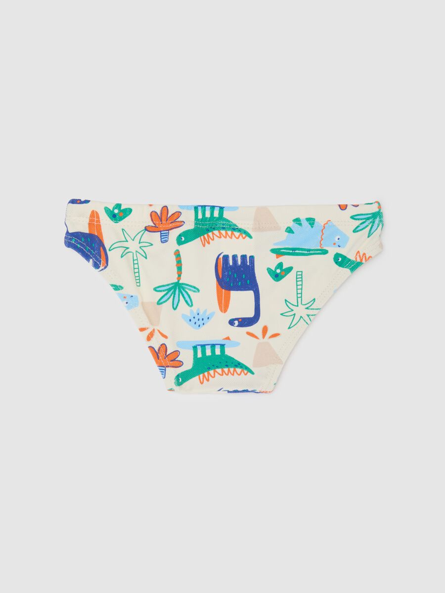 Baby boys’ swimsuit in multicoloured stretch fabric_1