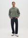 Regular fit green pure cotton sweatshirt_0