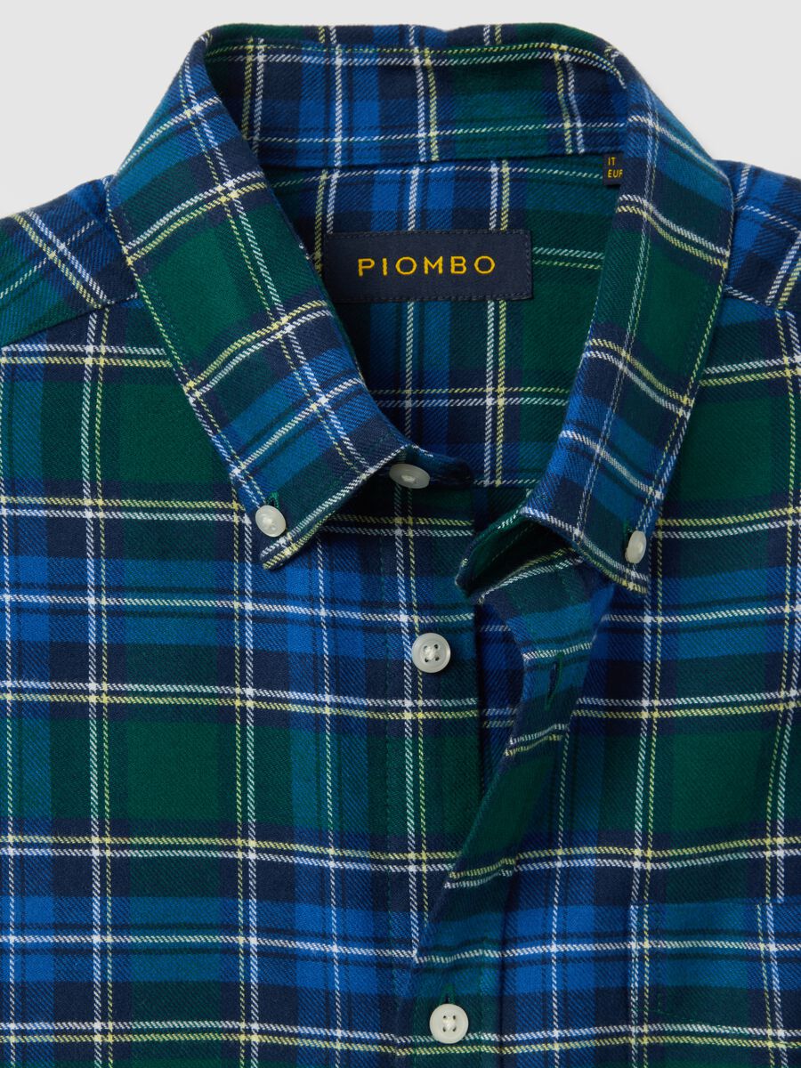 Pure cotton multicolour checked shirt regular fit_5