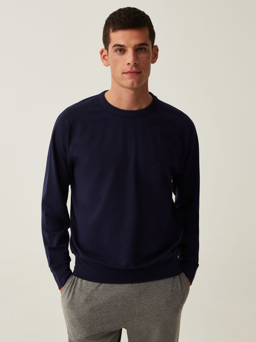 Pigiama lungo top con maniche raglan_1
