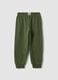 Green cotton-blend joggers with drawstring waist_1