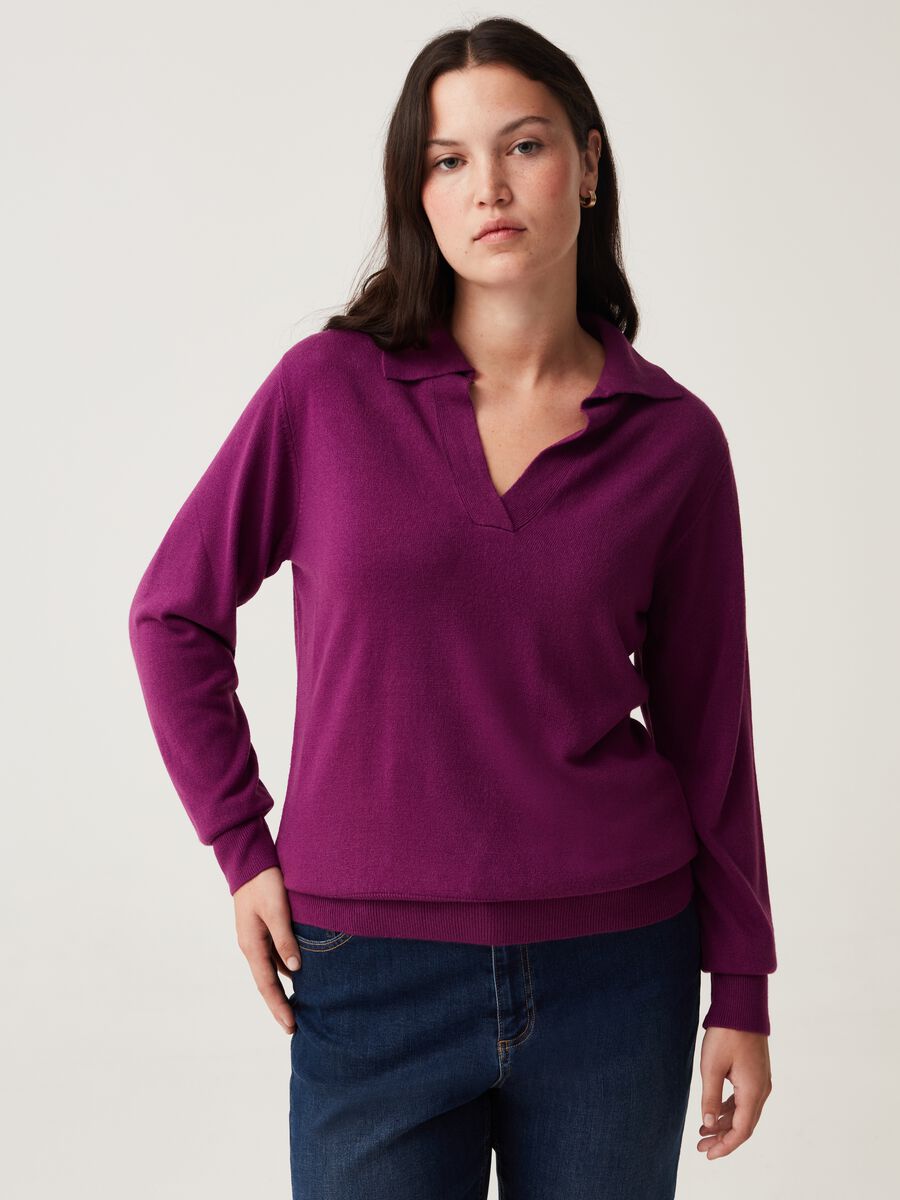 Maglia con scollo a polo Curvy MYA_1