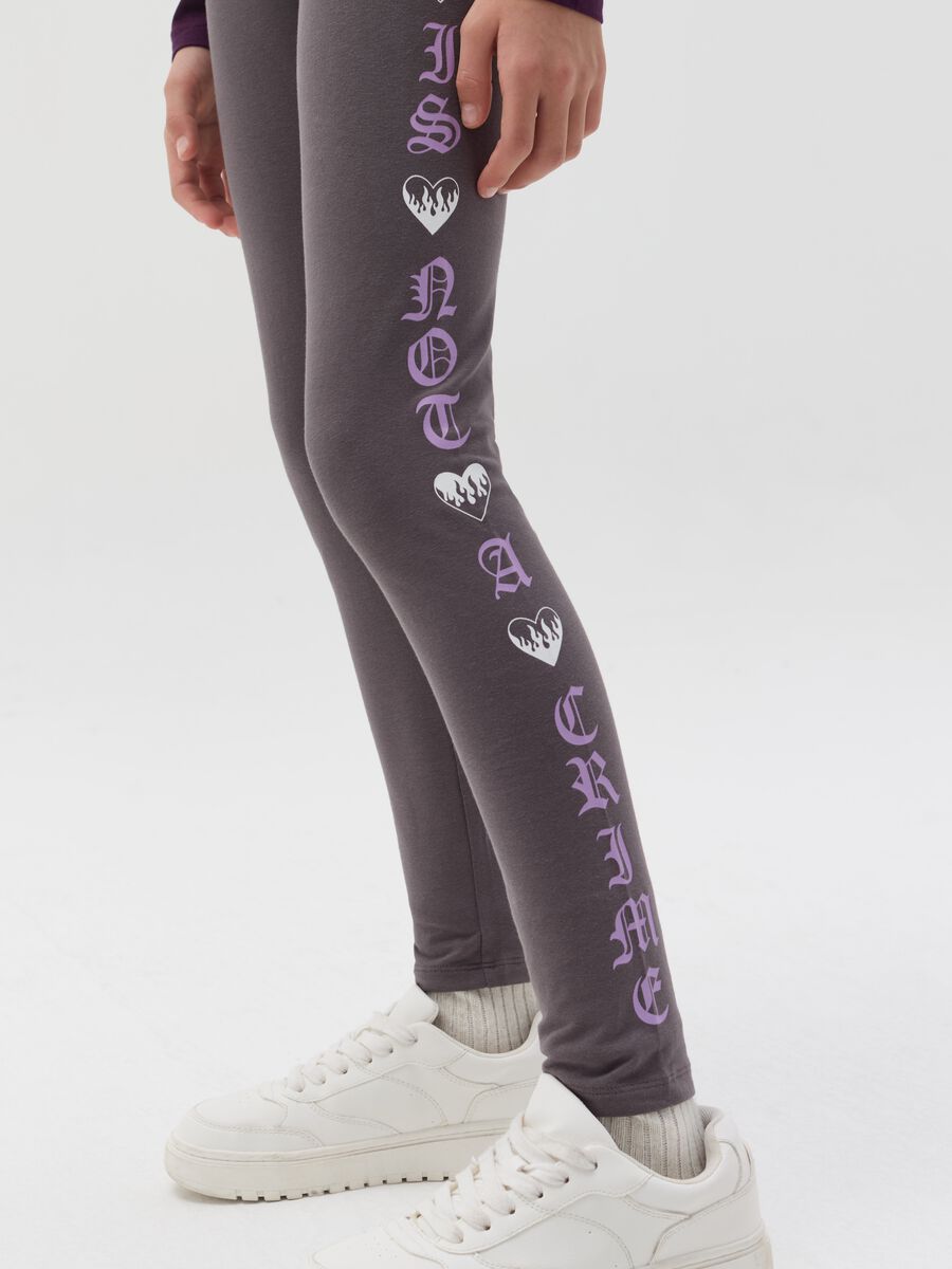 Printed stretch cotton leggings_2