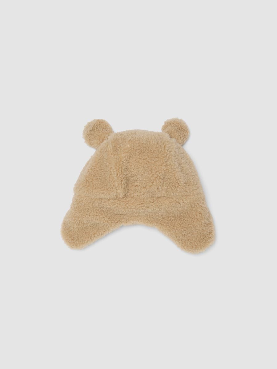 Cappello beige con orecchie applicate e ricamo Winnie The Pooh_1