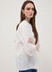 White pure cotton broderie anglaise shirt with band collar, regular fit_0