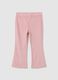 Girls' pink flare fabric trousers_0