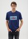 Regular fit blue pure cotton T-shirt_1