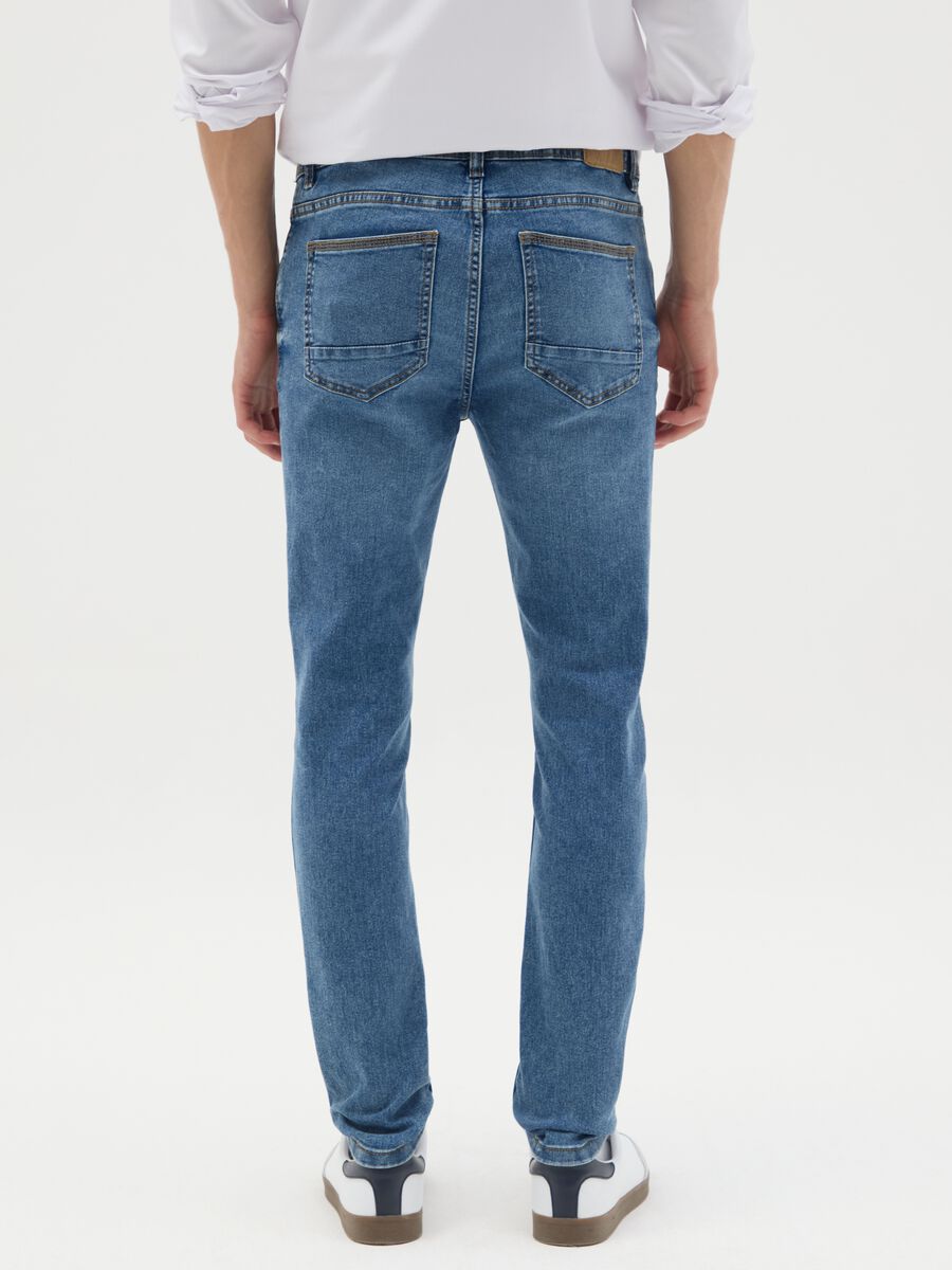 Men's Super Skinny Blue Denim Jeans_3