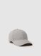 Grey cotton baseball cap with regular fit_0