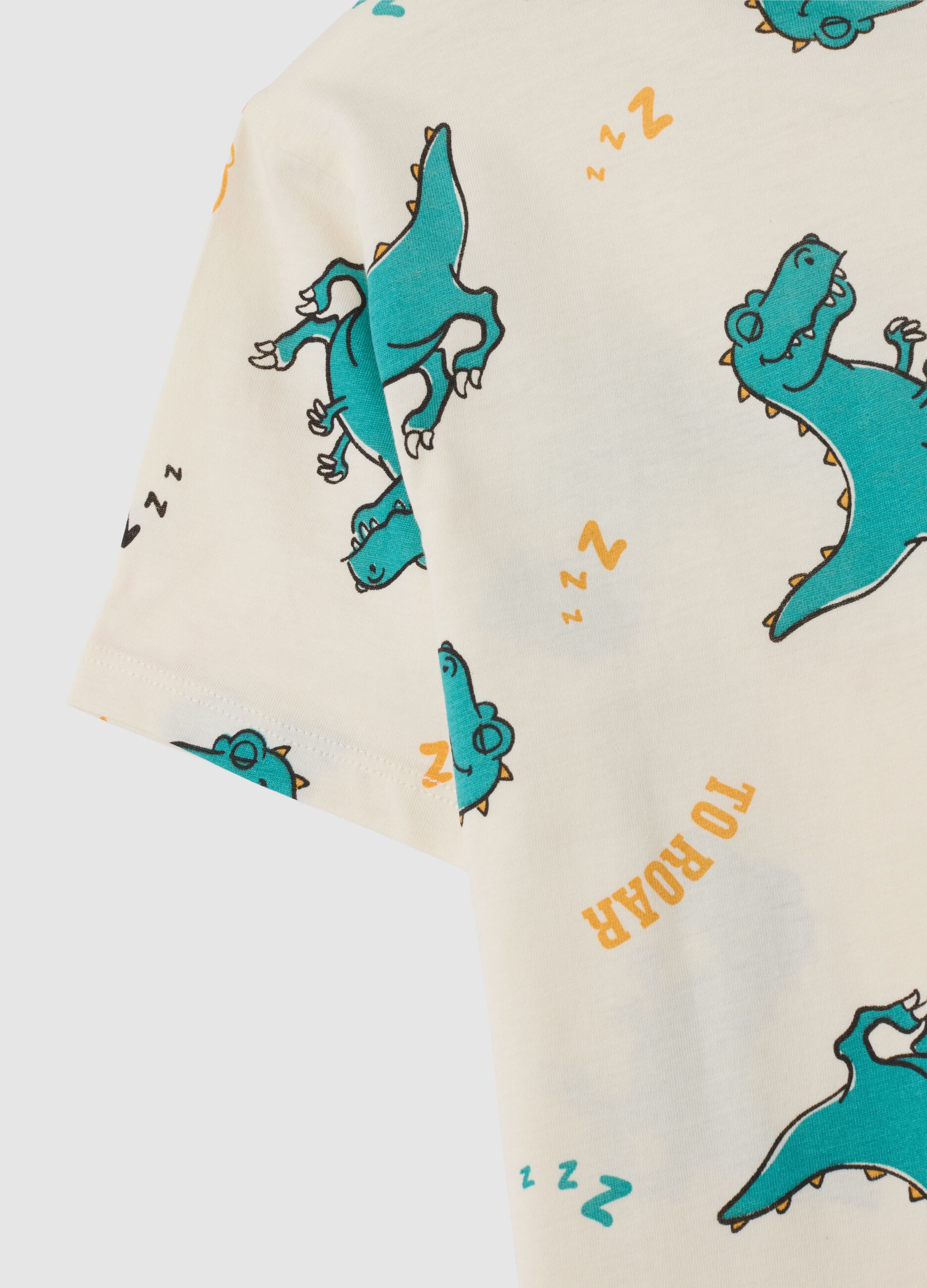 Pigiama da bambino in puro cotone multicolor regular fit